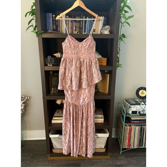 NWT For Love & Lemons x Revolve Shai Maxi Gown in Pink Size Small - Picture 5 of 10